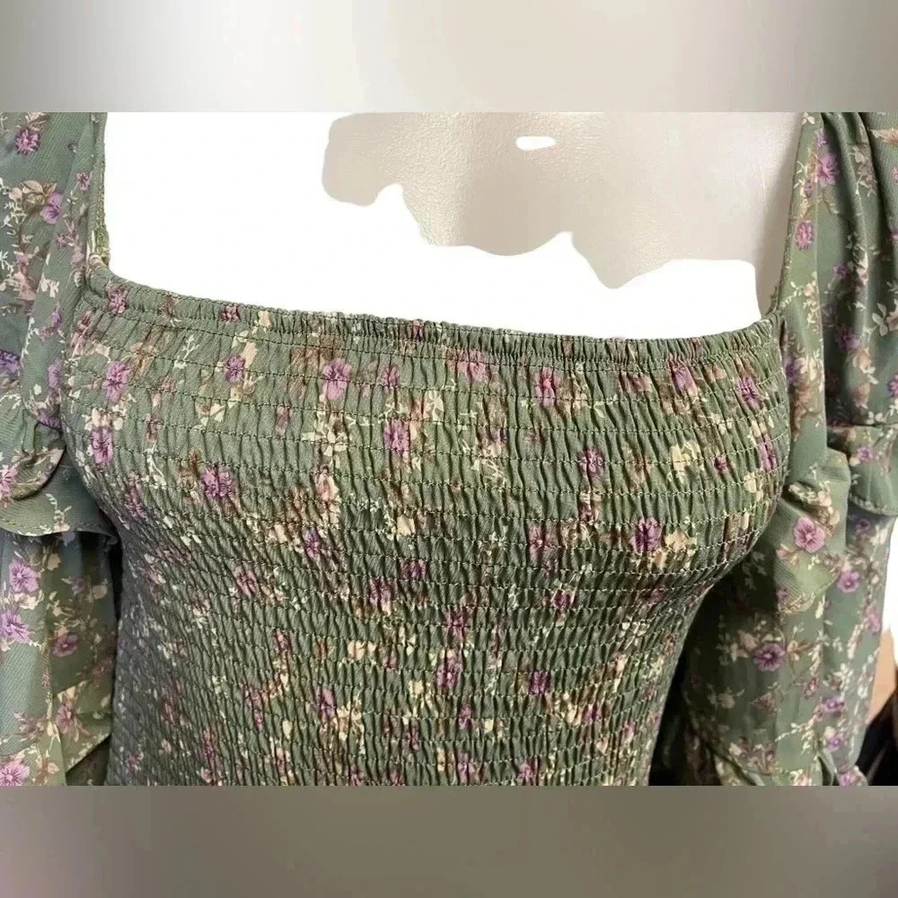 Petal & Pup Leia Dress Olive Size 10 - Picture 9 of 14